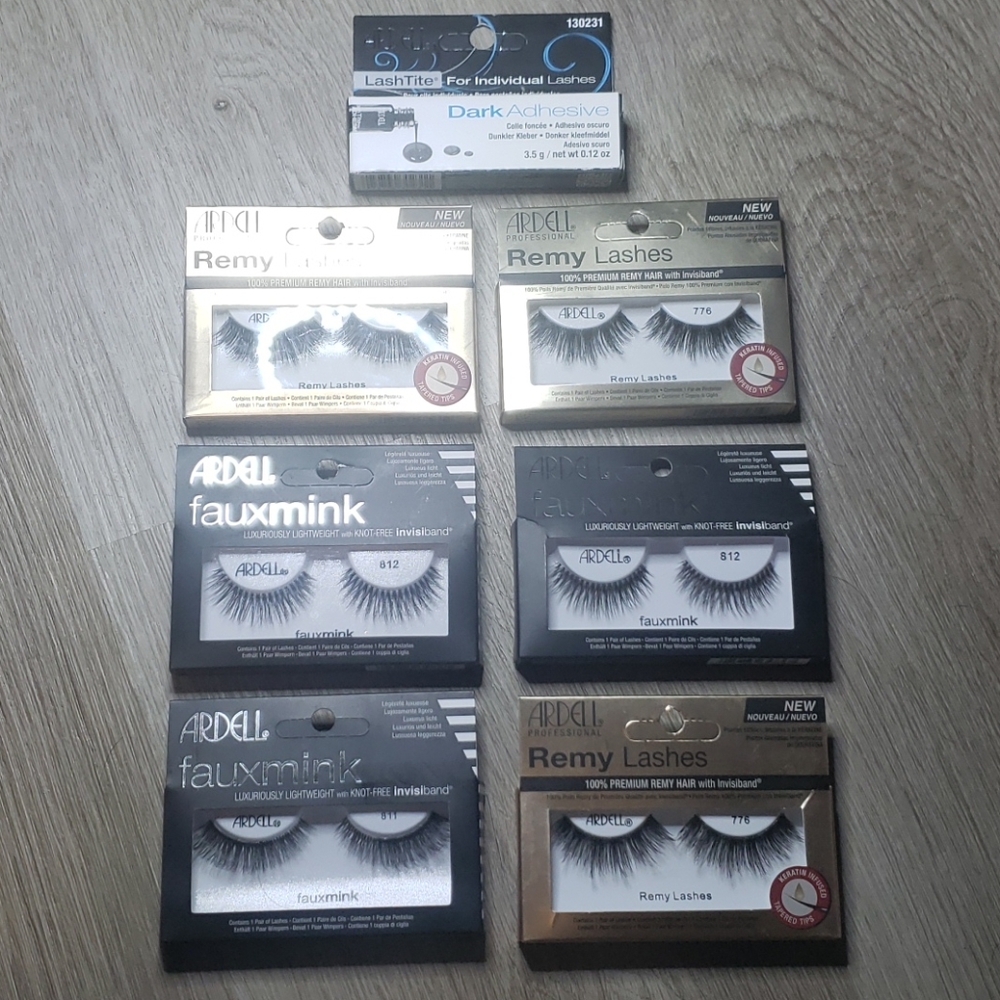 6 lot of New Ardell eye lashes sizes 811,776,812